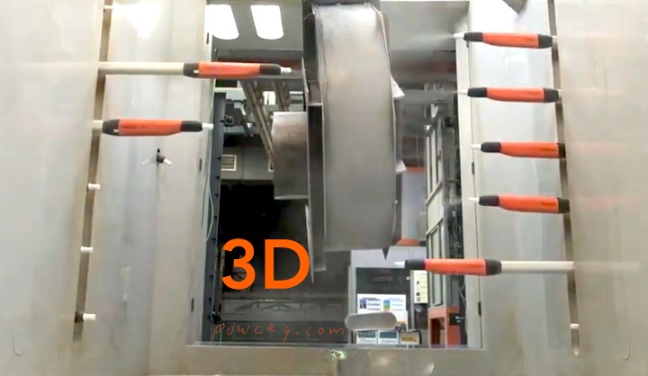 3D dynamische automatische Pulverbeschichtungsanlage